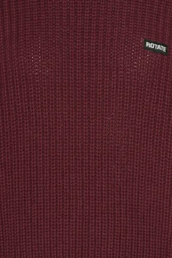 Knit Turtleneck Jumper Burgundy