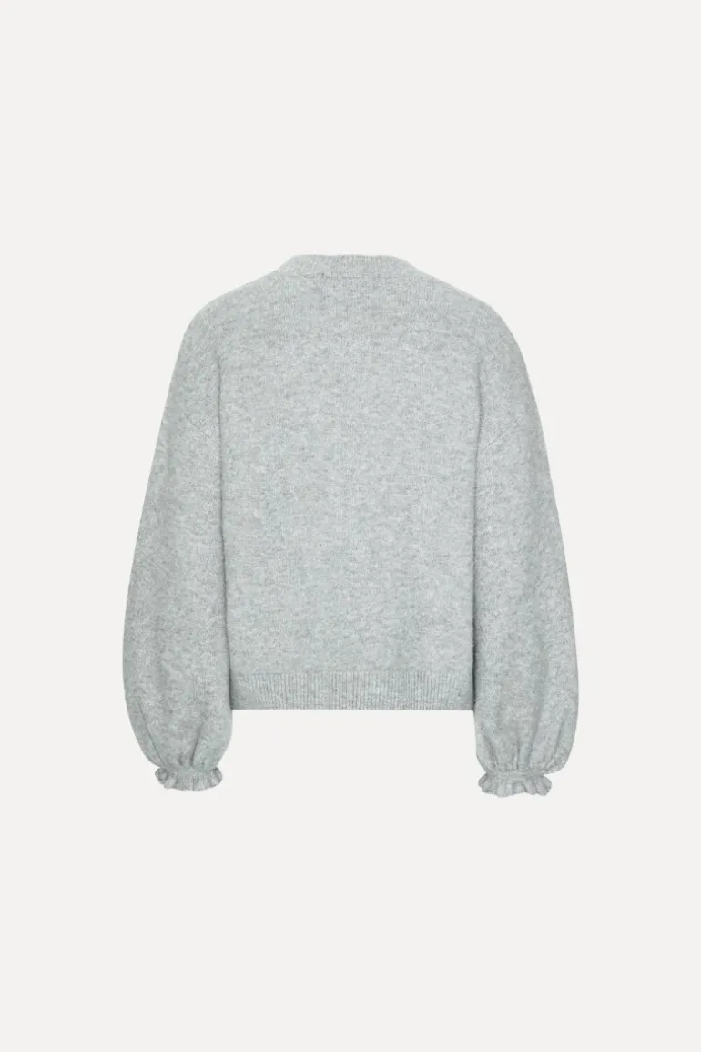 Knit Wide Sleeve Jumper Light Grey
