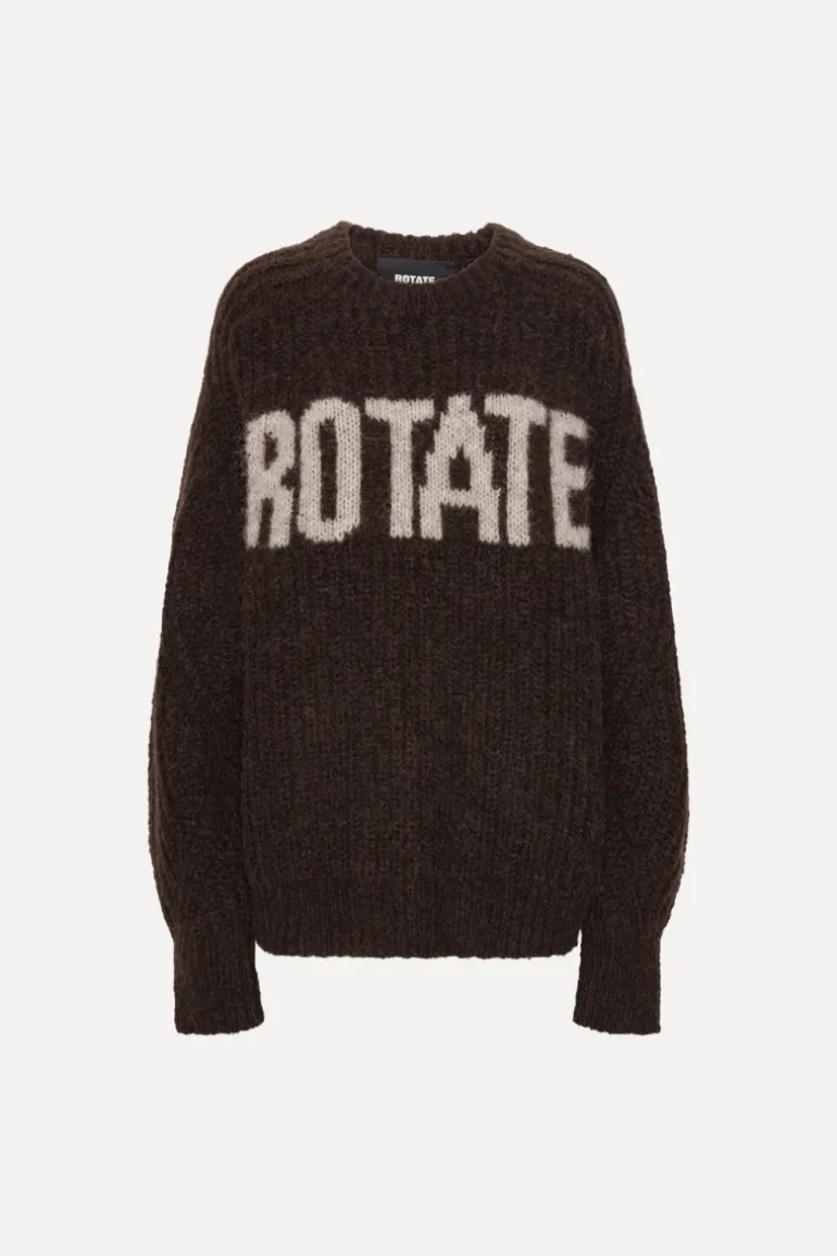 Knitted Logo Sweater Dark Brown