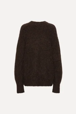 Knitted Logo Sweater Dark Brown