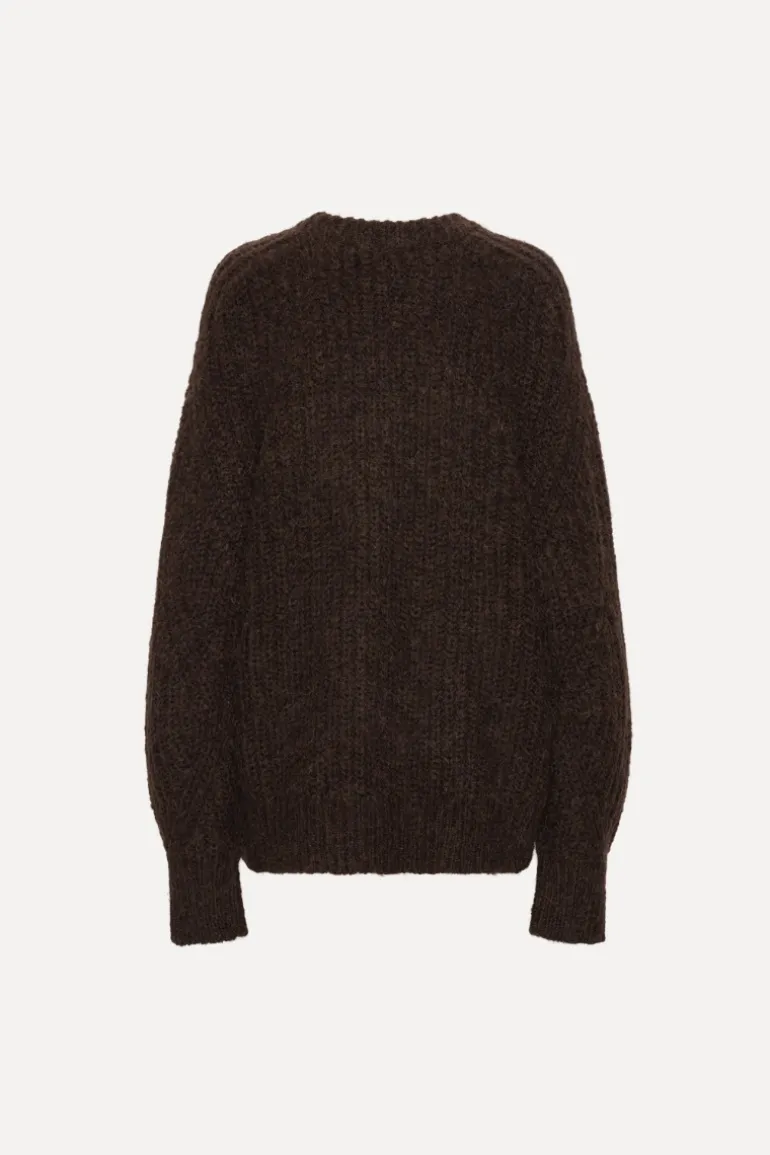 Knitted Logo Sweater Dark Brown