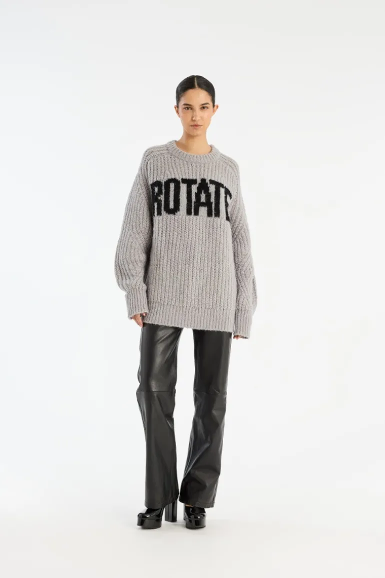 Knitted Logo Sweater Light Grey