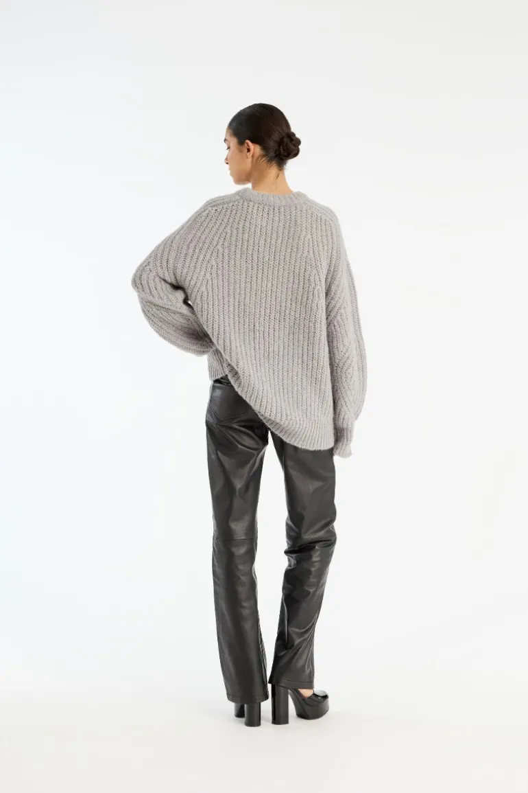 Knitted Logo Sweater Light Grey