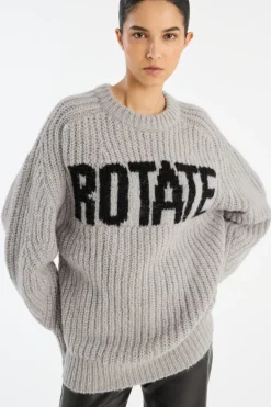 Knitted Logo Sweater Light Grey