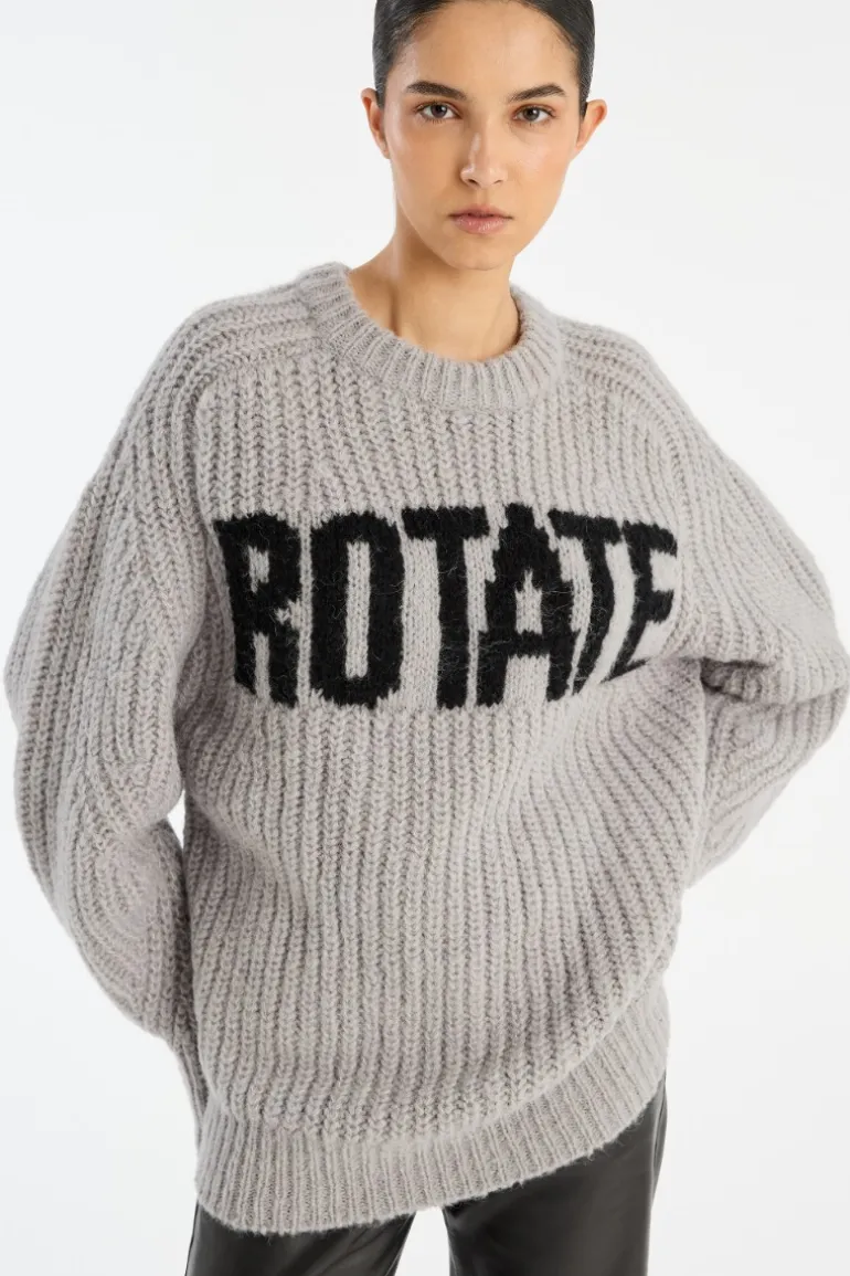 Knitted Logo Sweater Light Grey