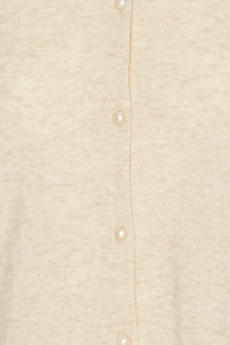 Knitted Polo Cardigan Cream