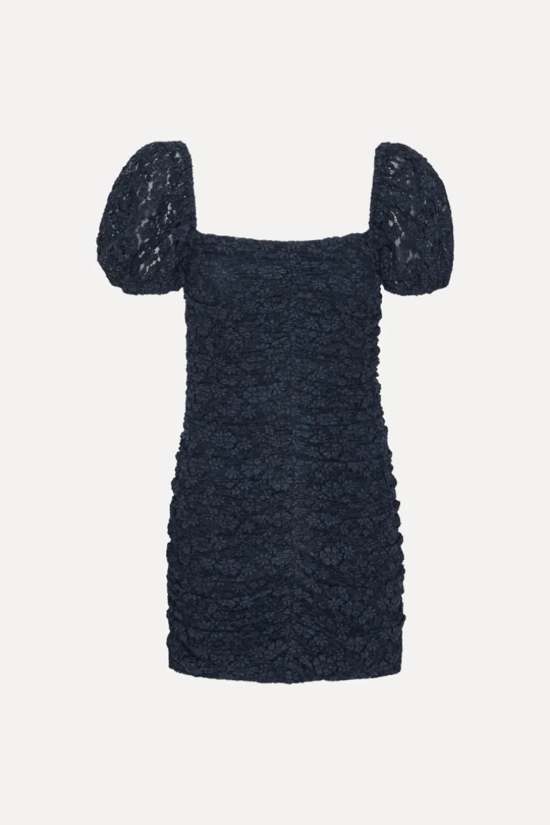 Lace Mini Dress Dark Blue