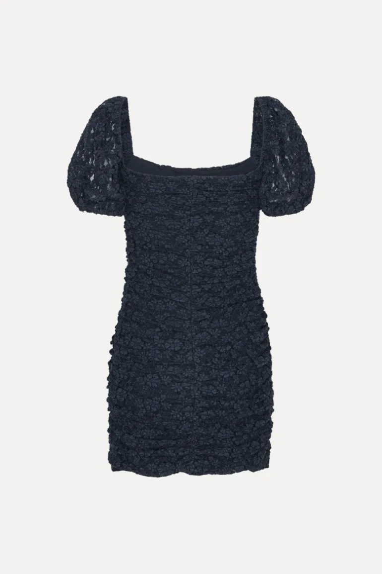 Lace Mini Dress Dark Blue
