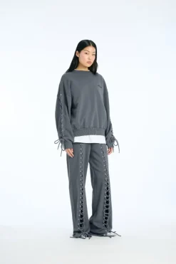 Lacing Crewneck Dark Grey
