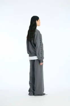 Lacing Crewneck Dark Grey