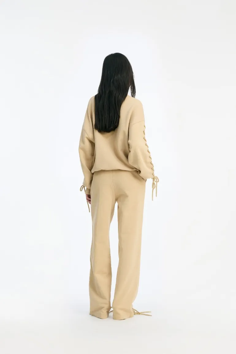 Lacing Sweatpants Beige