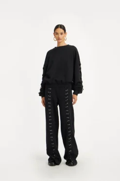 Lacing Sweatpants Black