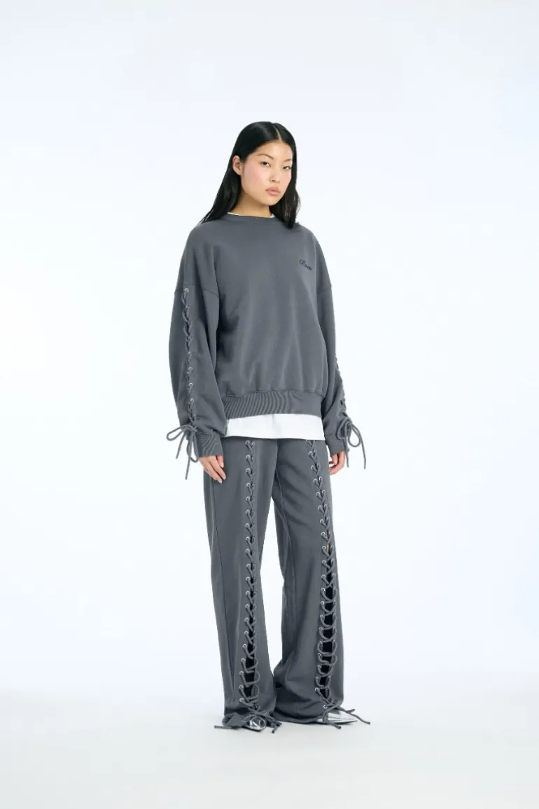 Lacing Sweatpants Dark Grey