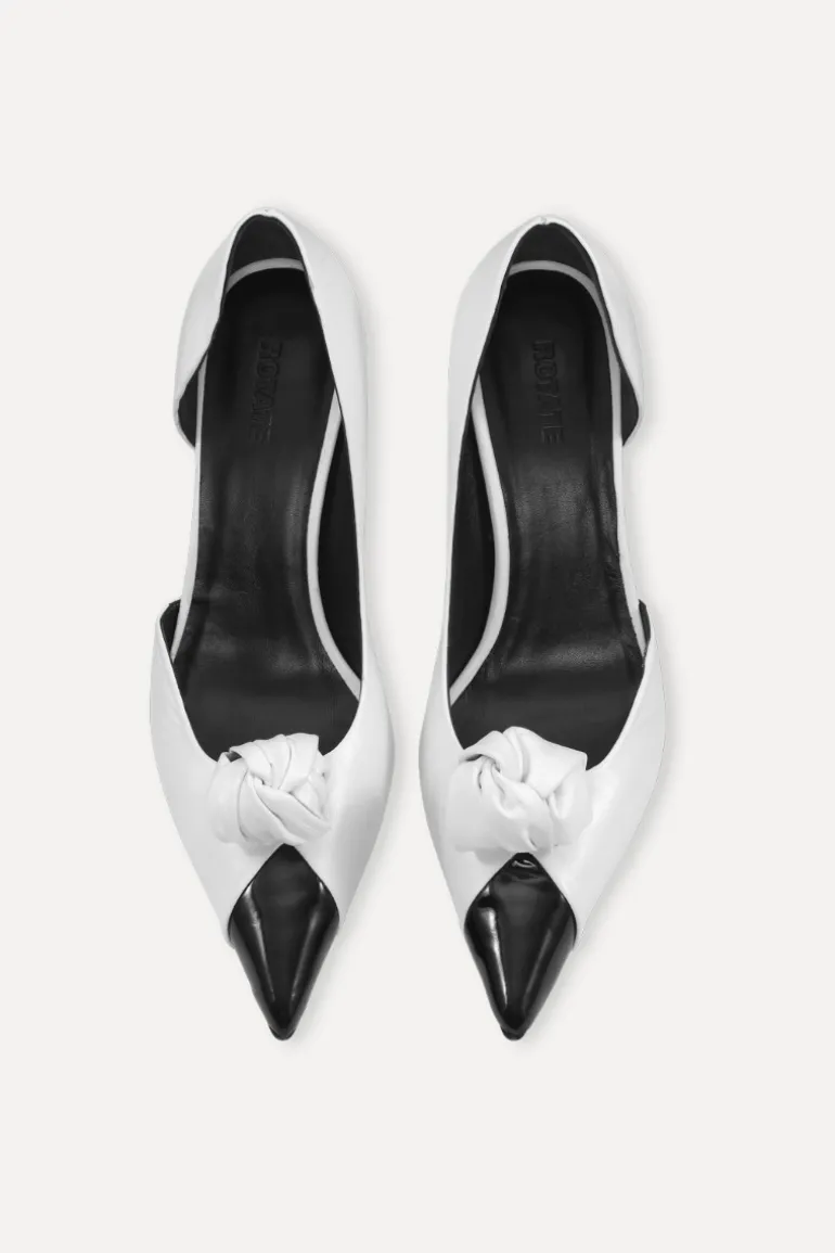 Leather Knot Pump Bright White