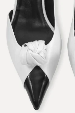 Leather Knot Pump Bright White