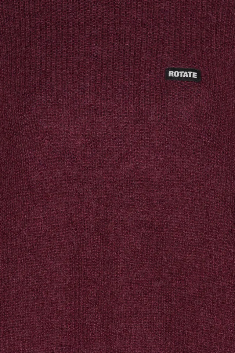 Light Knit Logo Sweater Bordeaux
