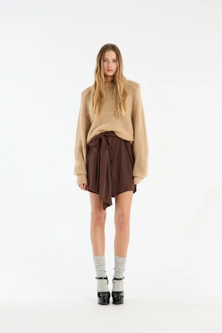 Light Knit Logo Sweater Beige