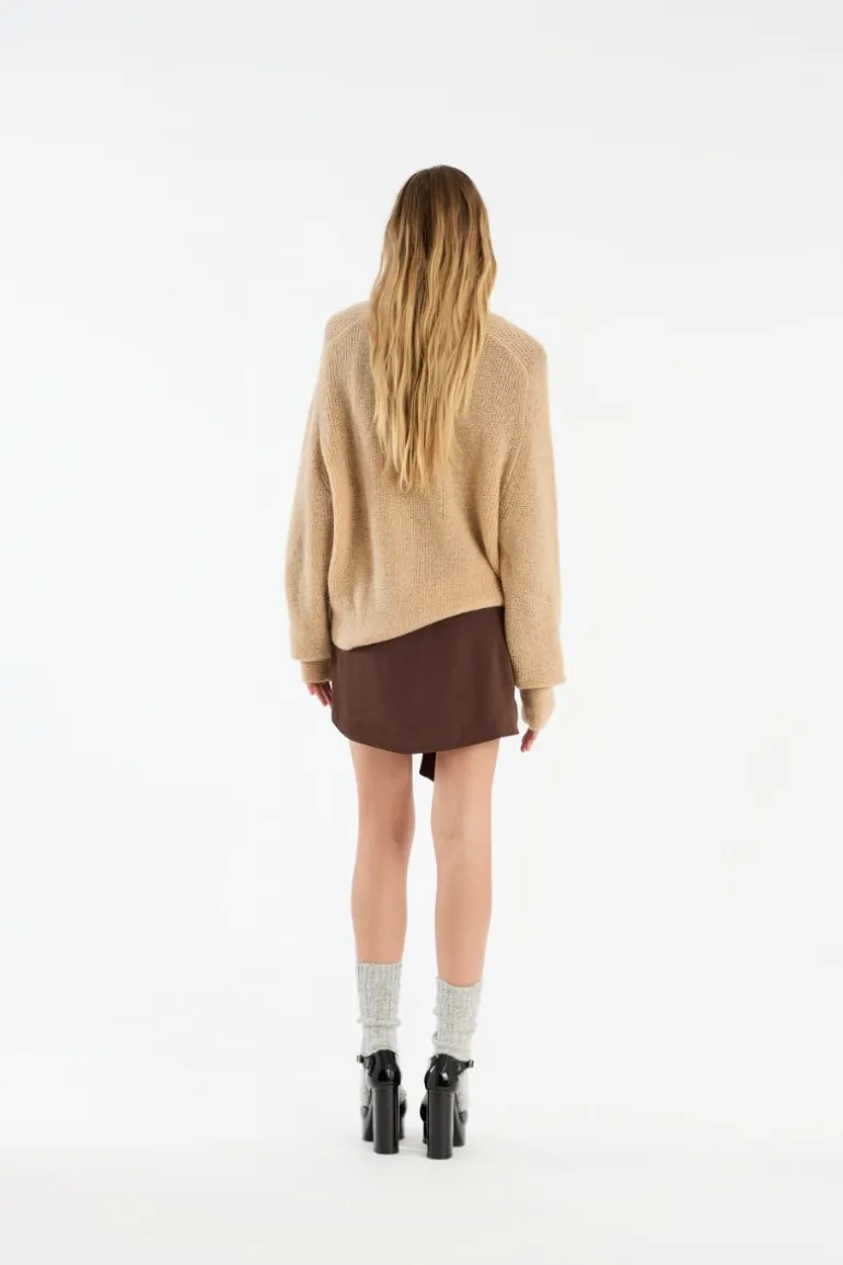 Light Knit Logo Sweater Beige