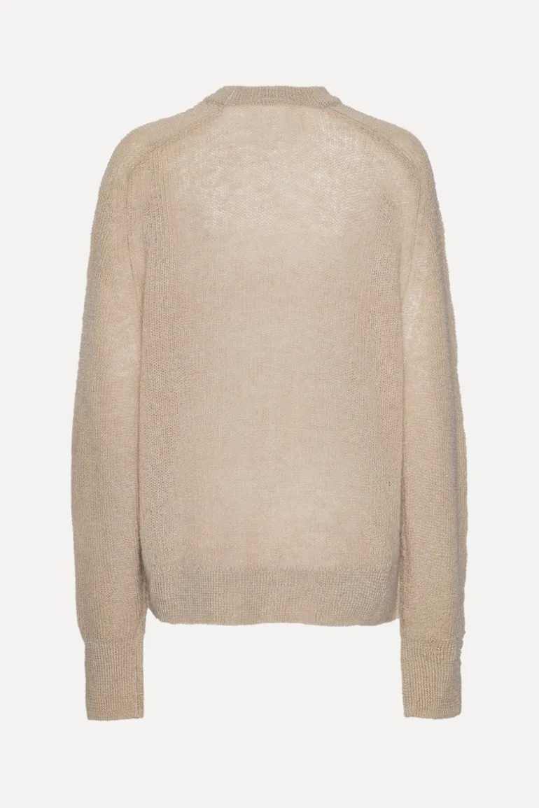 Light Knit Logo Sweater Beige