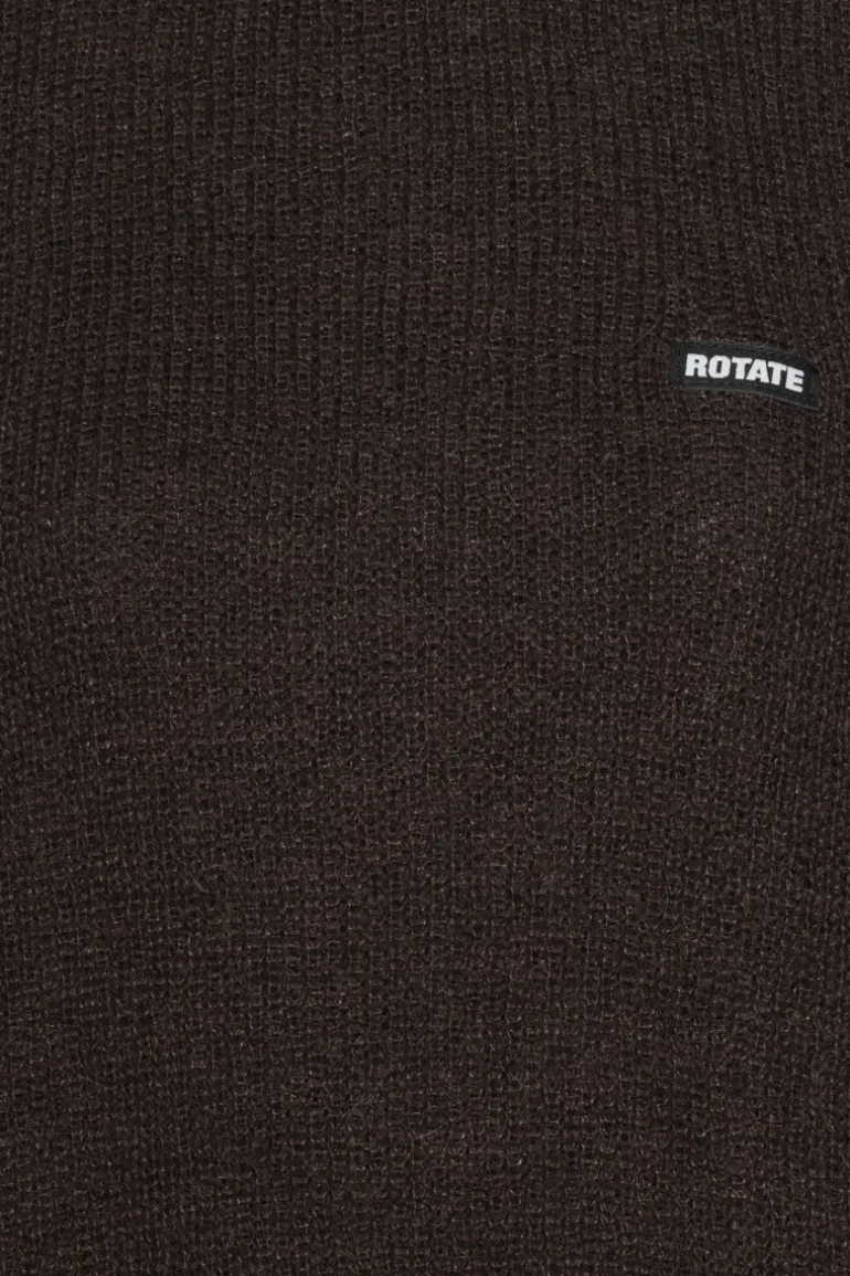 Light Knit Logo Sweater Dark Brown