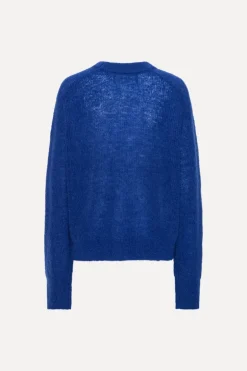 Light Knit Logo Sweater Dark Blue