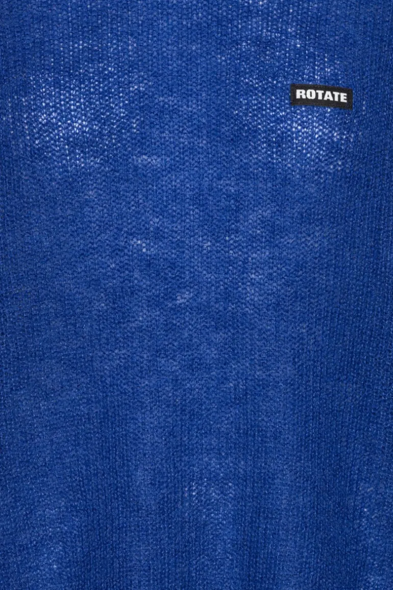 Light Knit Logo Sweater Dark Blue