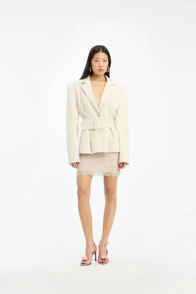 Linen Suiting Blazer Cream