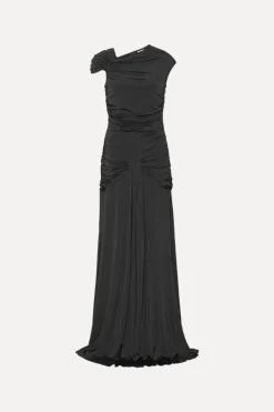 Maxi Asymmetric Dress Black