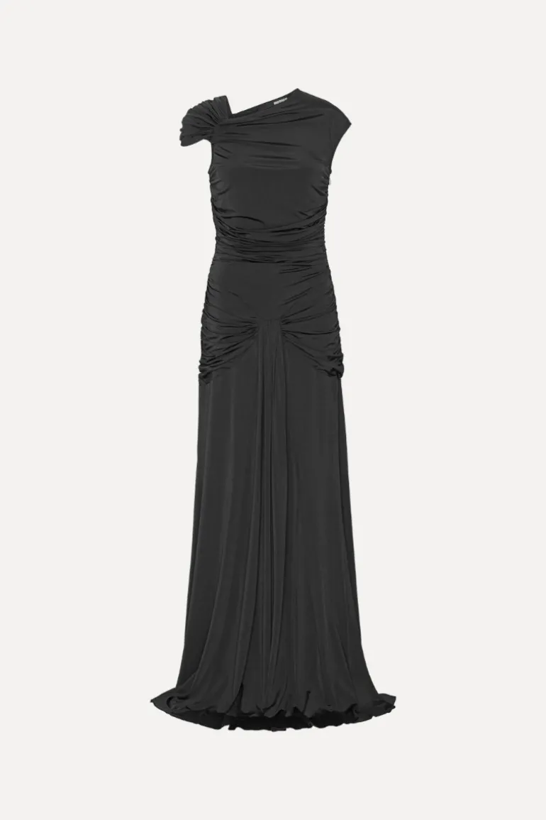 Maxi Asymmetric Dress Black