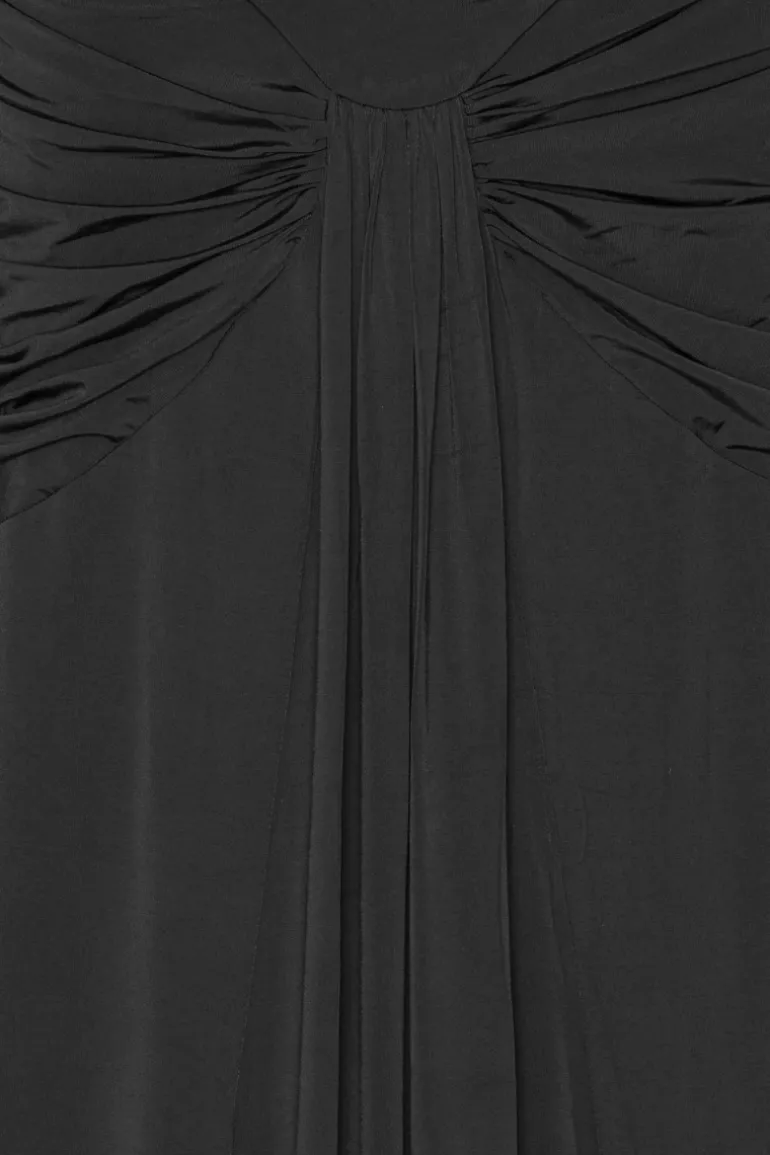 Maxi Asymmetric Dress Black