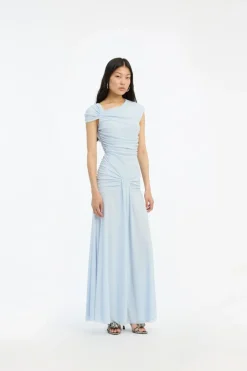 Maxi Asymmetric Dress Light Blue