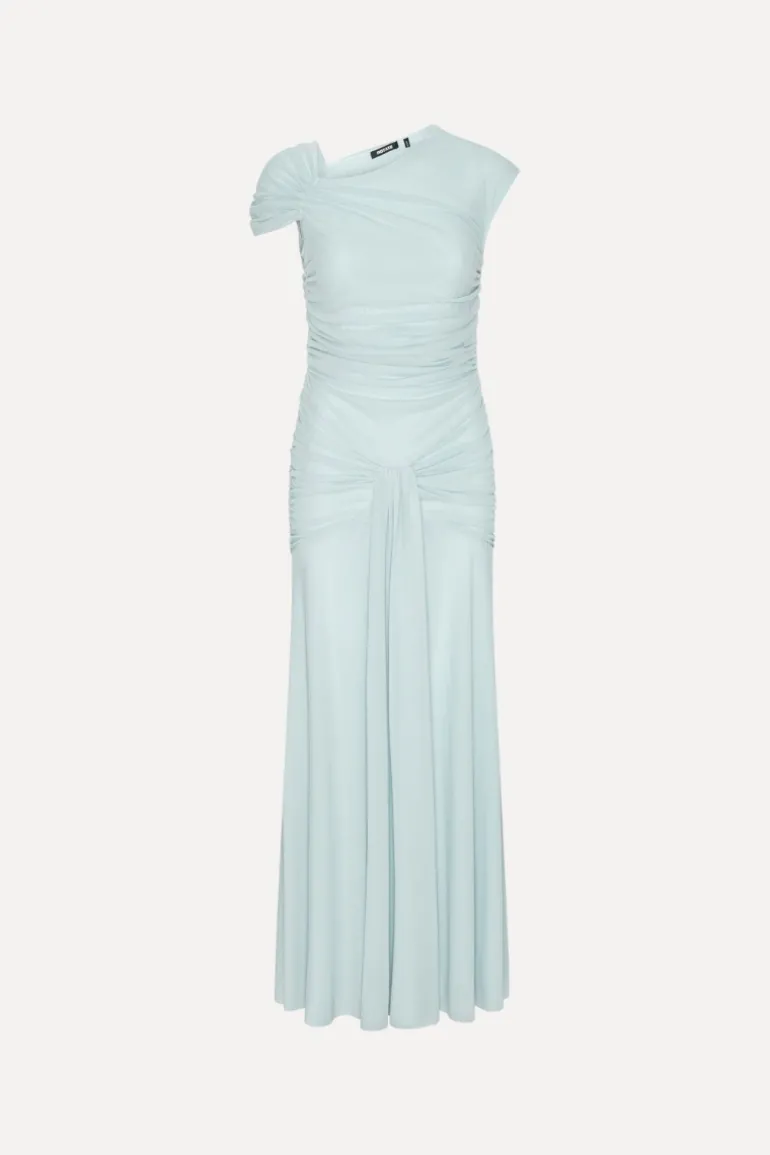 Maxi Asymmetric Dress Light Blue