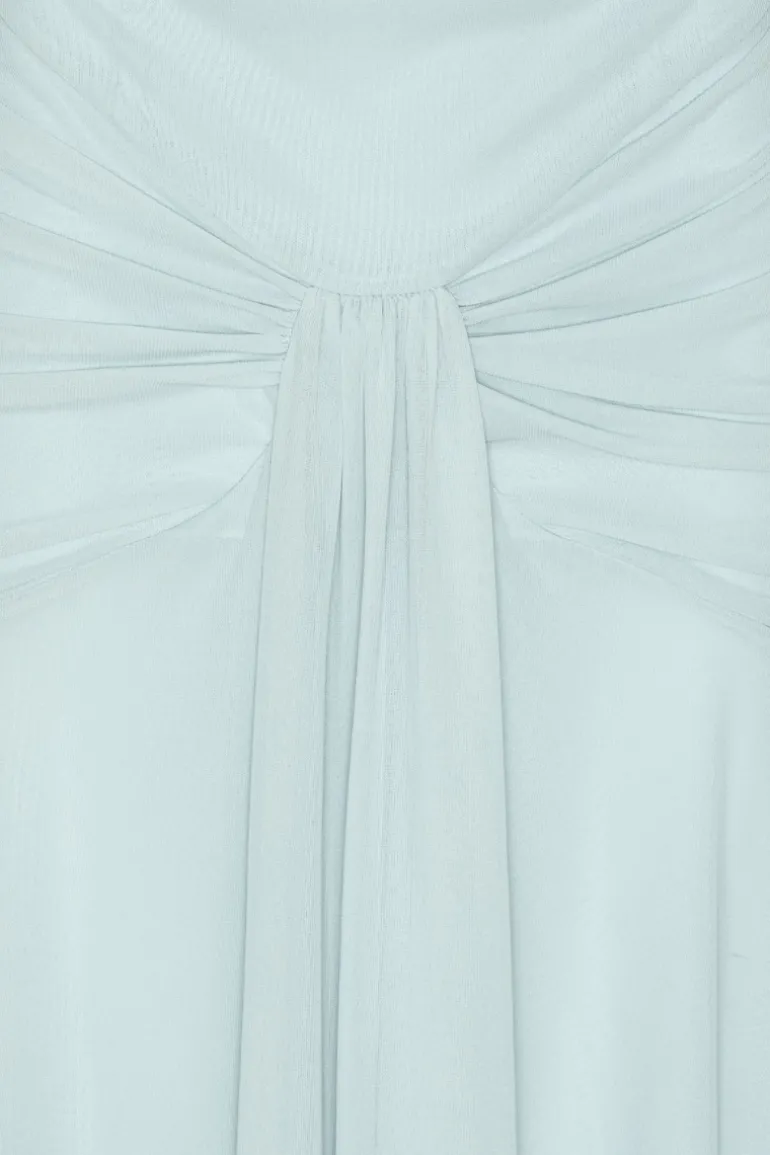 Maxi Asymmetric Dress Light Blue