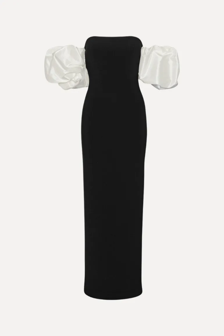 Maxi Puff Sleeve Dress Black