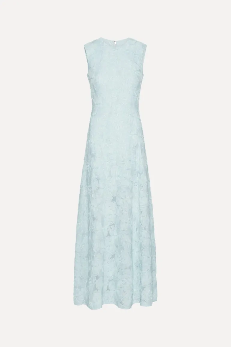 Mesh Maxi Dress Blue