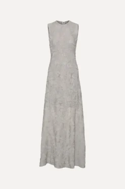 Mesh Maxi Dress Grey Violet