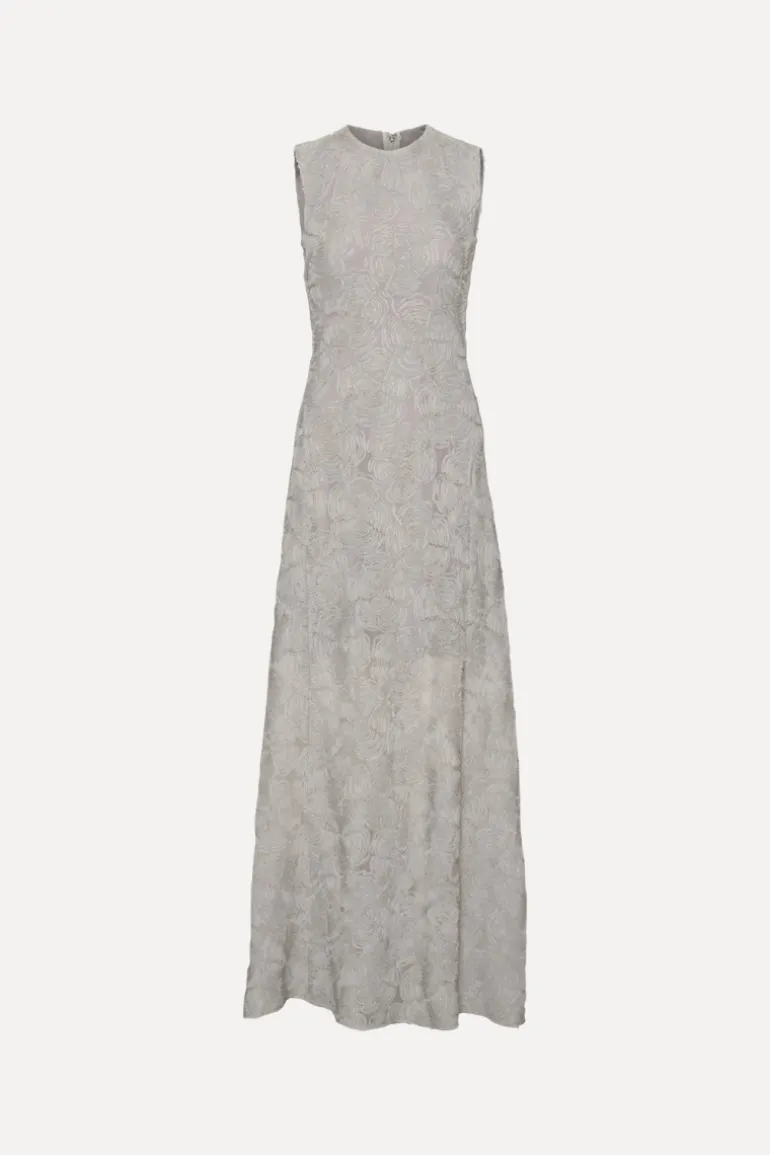 Mesh Maxi Dress Grey Violet
