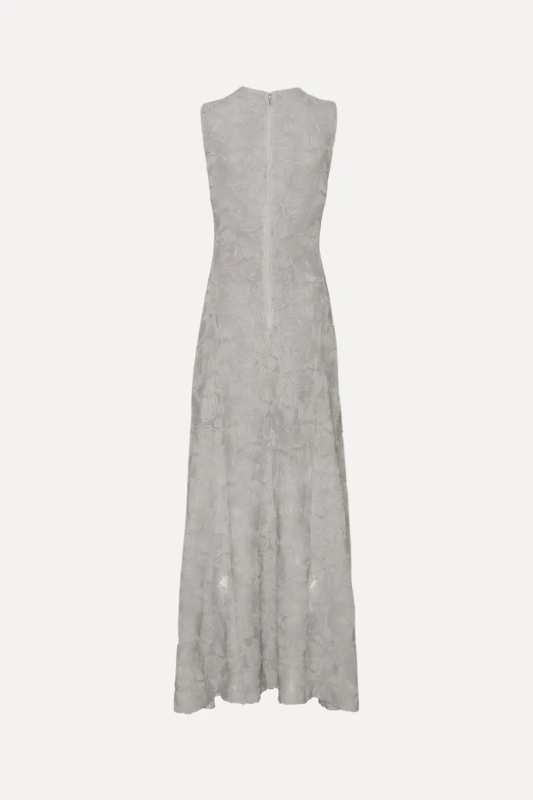 Mesh Maxi Dress Grey Violet