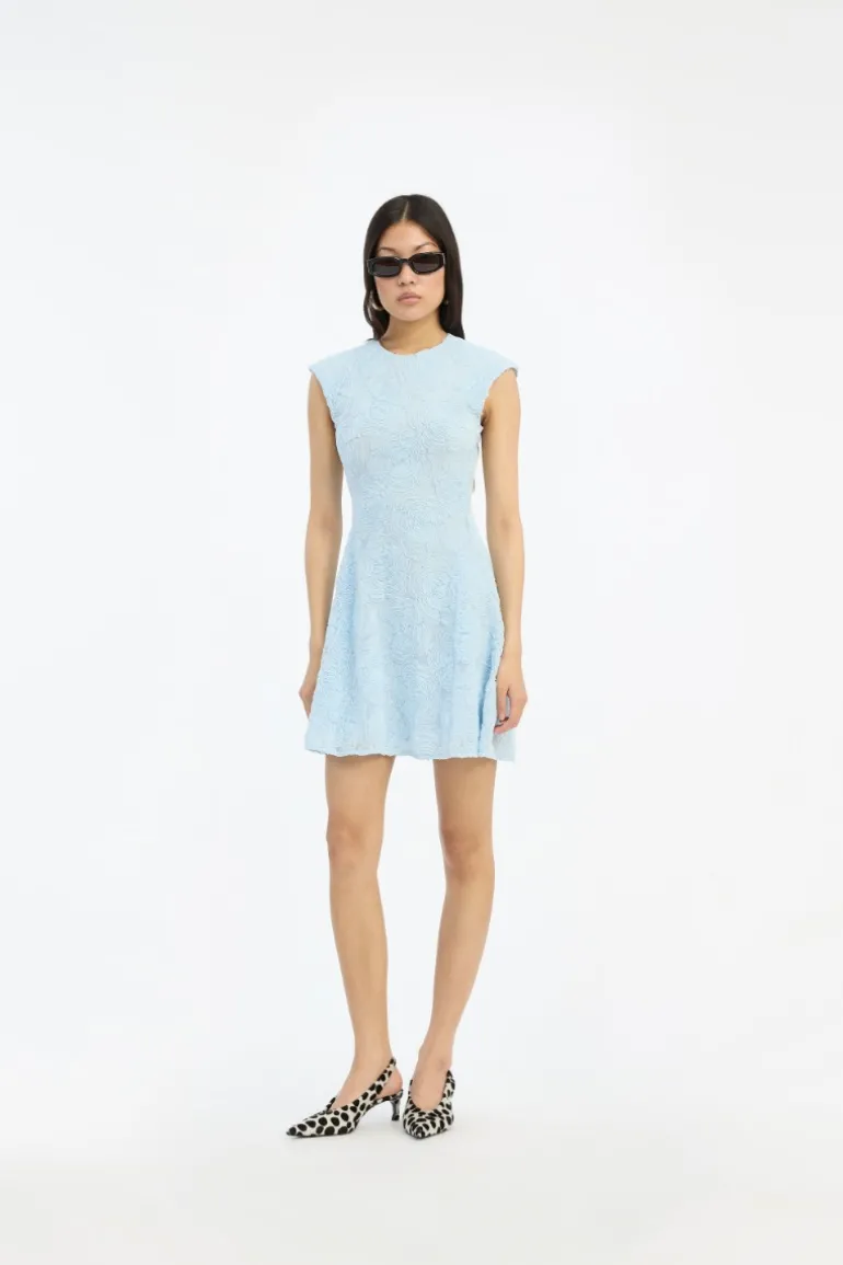 Mesh Mini Dress Blue
