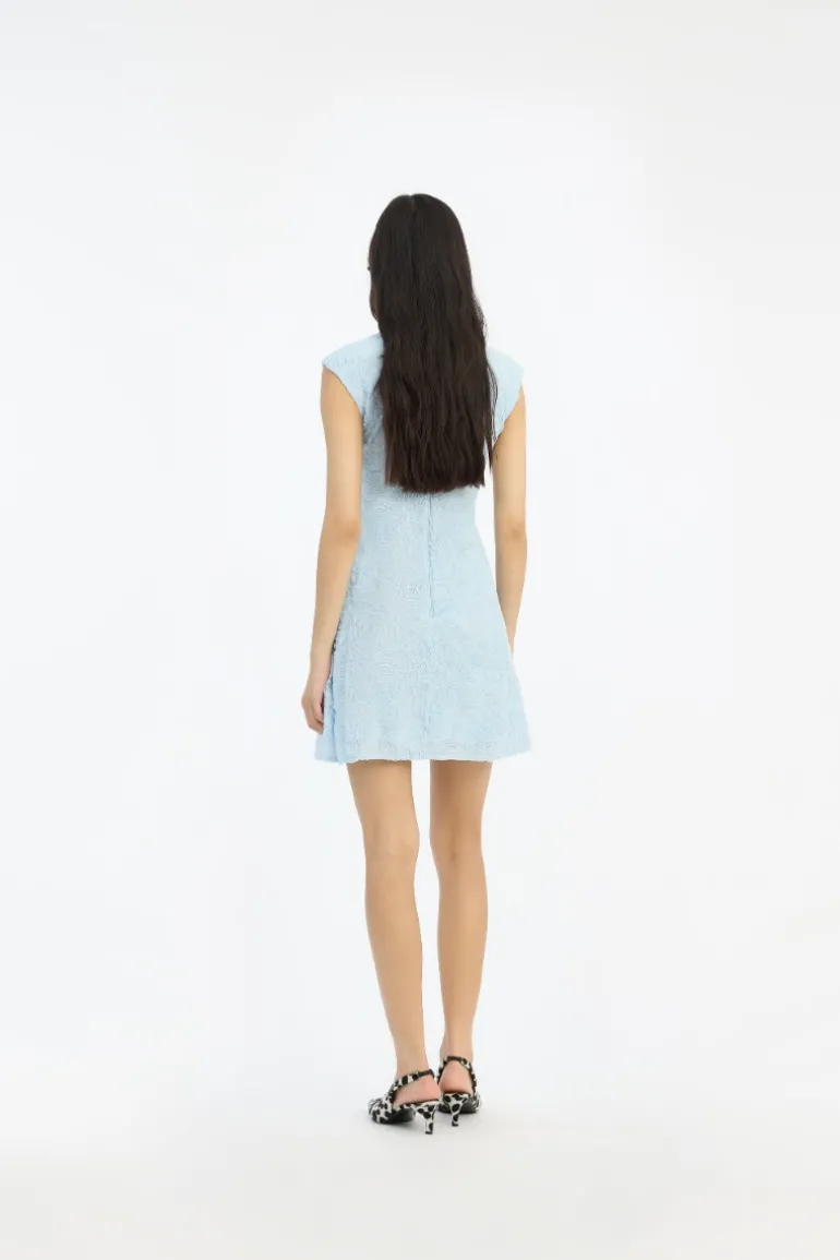 Mesh Mini Dress Blue