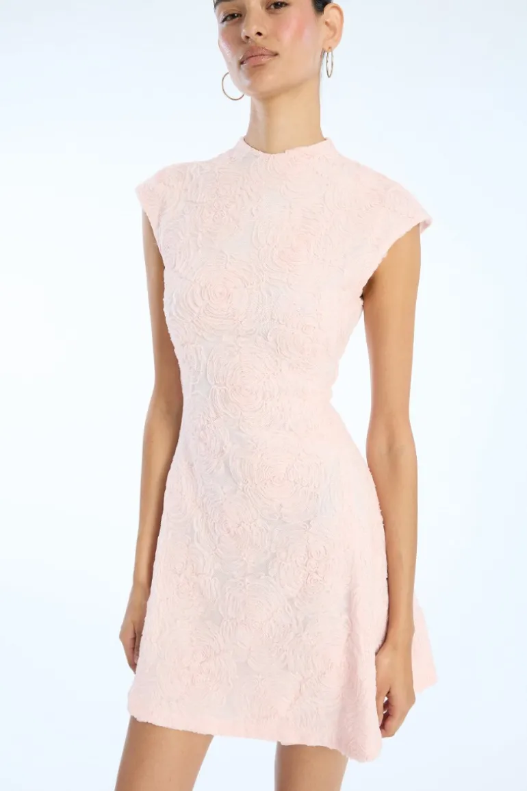 Mesh Mini Dress Light Pink