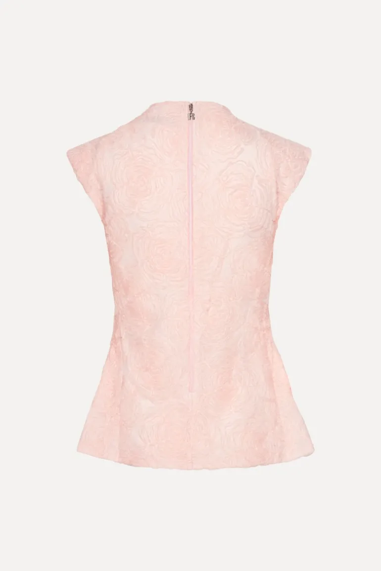 Mesh Sleeveless Top Light Pink