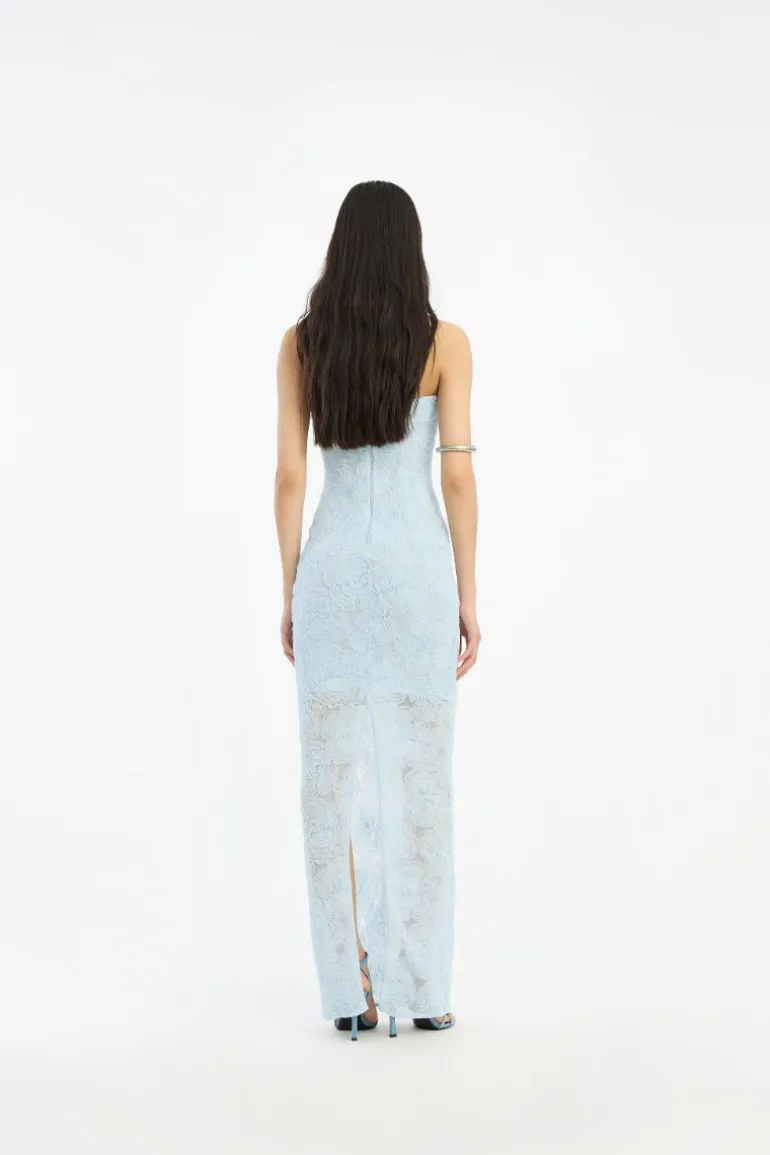 Mesh Tube Dress Blue