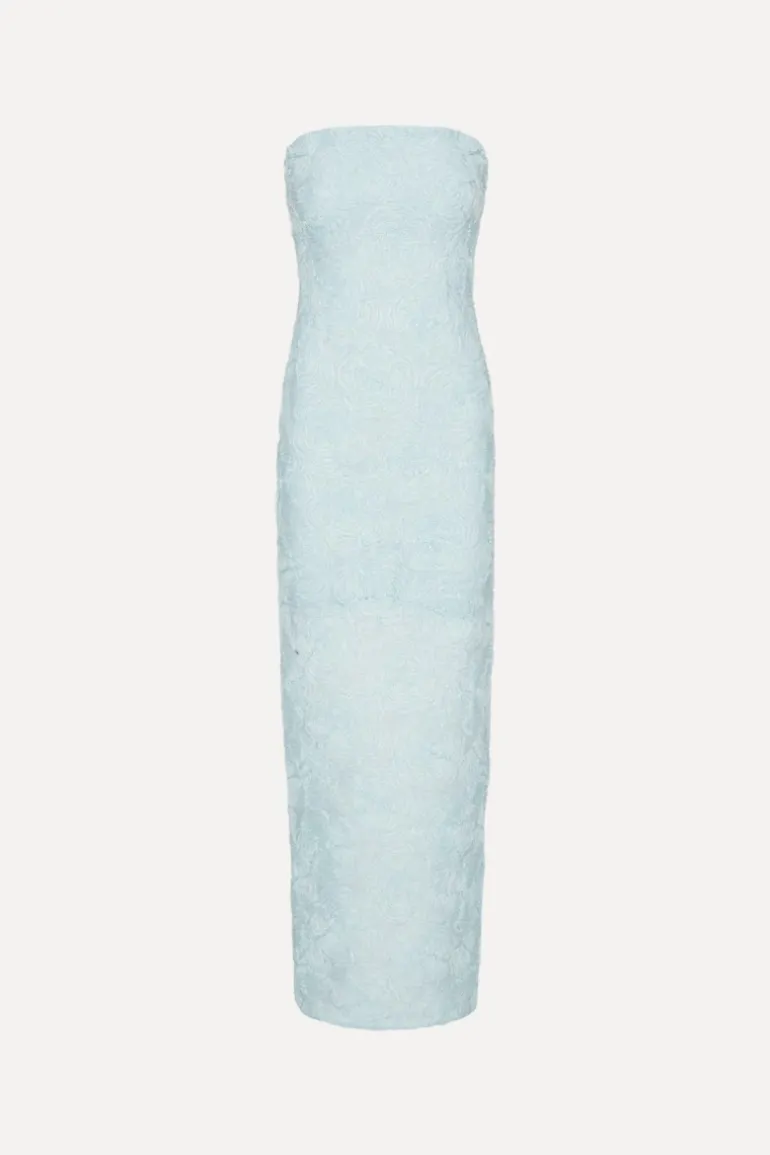 Mesh Tube Dress Blue