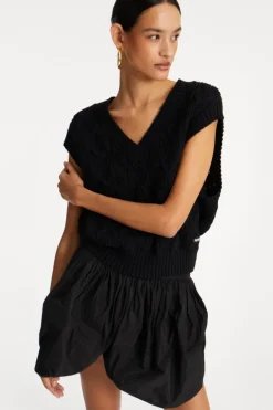 Mini Balloon Skirt Black