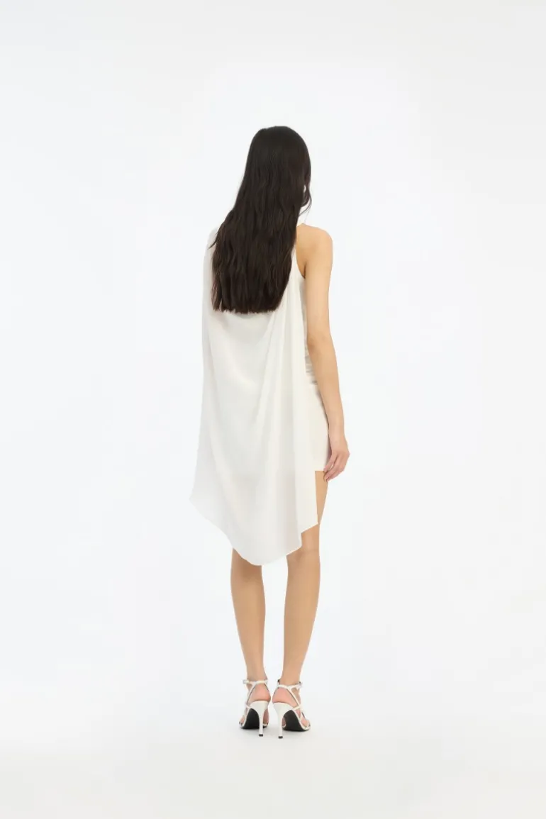 Mini Cape Dress White