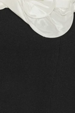 Mini Ruffle Dress Black White