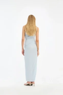 One Shoulder Dress Light Blue