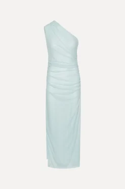One Shoulder Dress Light Blue