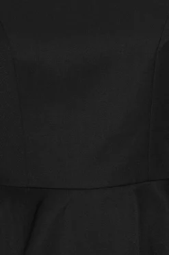Peplum Ls Top Black